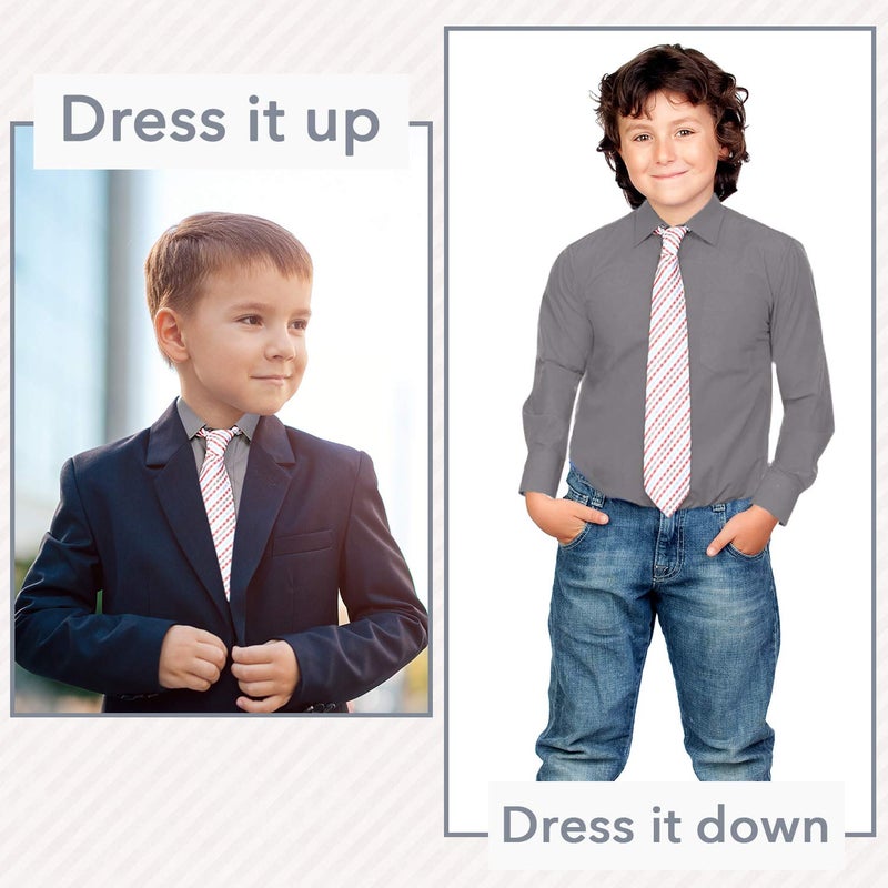 Alberto Danelli's Boys Long Sleeve Dress Shirt with Matching Tie and Handkerchief, 14/16, Ash - Image 5